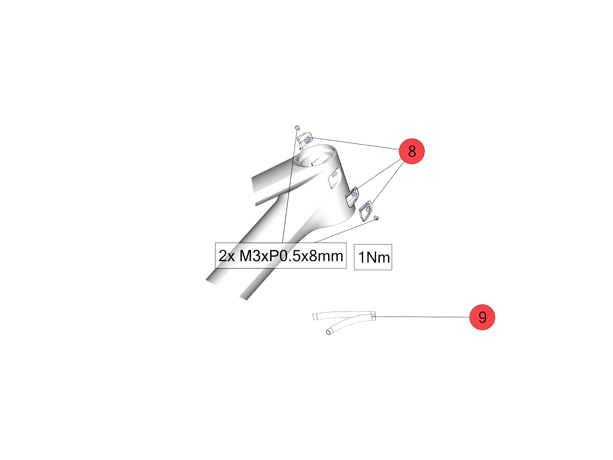 BMC Spare Parts | Cable Guide - No 33 BLACK